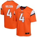 Mens Denver Broncos #4 Zach Wilson Nike Orange Vapor F.U.S.E. Limited Jersey