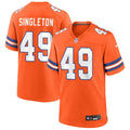 Mens Denver Broncos #49 Alex Singleton Nike Orange Mile High Collection 1977 Throwback F.U.S.E. Limited Jersey