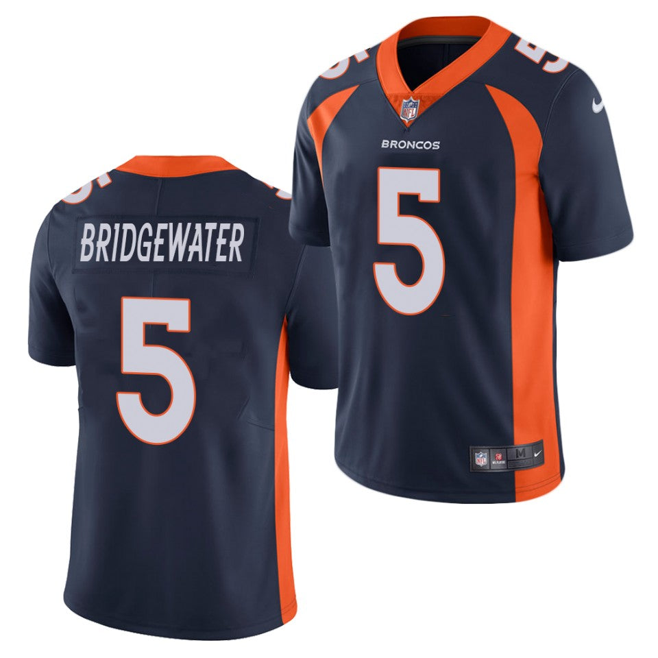 Men’s Denver Broncos #5 Teddy Bridgewater Navy Nike NFL Vapor Untouchable Limited Jersey