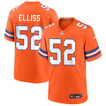 Mens Denver Broncos #52 Jonah Elliss Nike Orange Mile High Collection 1977 Throwback F.U.S.E. Limited Jersey