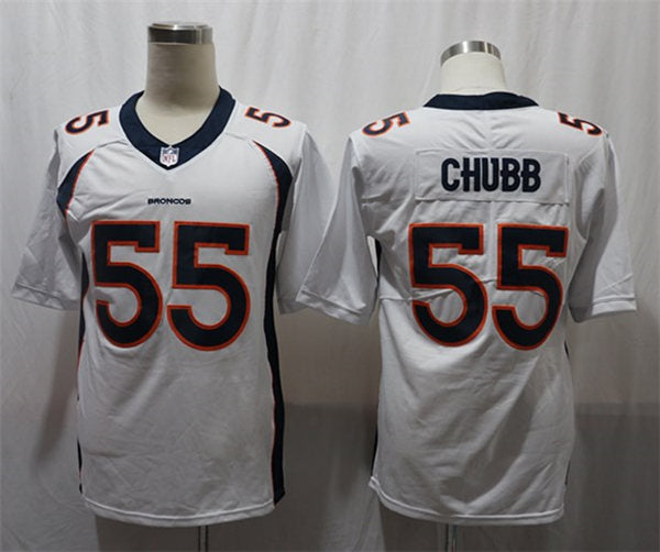 Men’s Denver Broncos #55 Bradley Chubb White Nike NFL Vapor Untouchable Limited Jersey