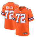Mens Denver Broncos #72 Garett Bolles Nike Mile High Collection 1977 Throwback F.U.S.E. Limited Jersey – Orange