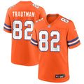 Mens Denver Broncos #82 Adam Trautman Nike Orange Mile High Collection 1977 Throwback F.U.S.E. Limited Jersey