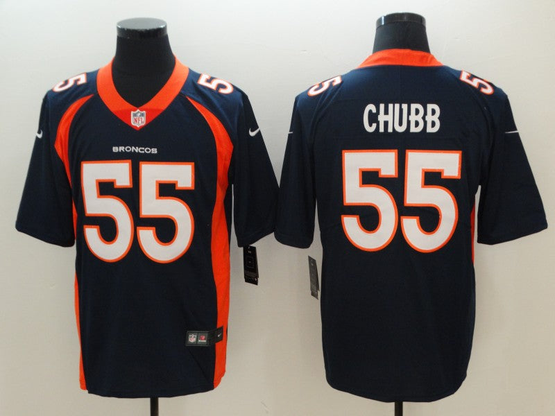 Men’s Denver Broncos Bradley Chubb #55 Navy Jersey