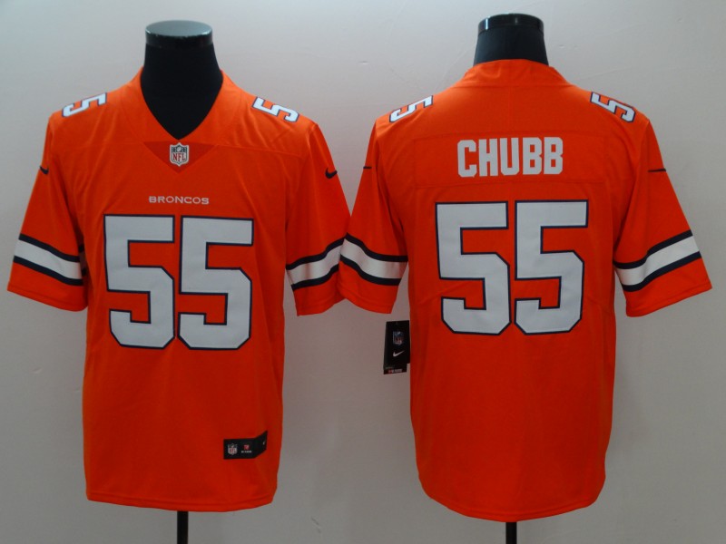 Men’s Denver Broncos Bradley Chubb #55 Orange Jersey