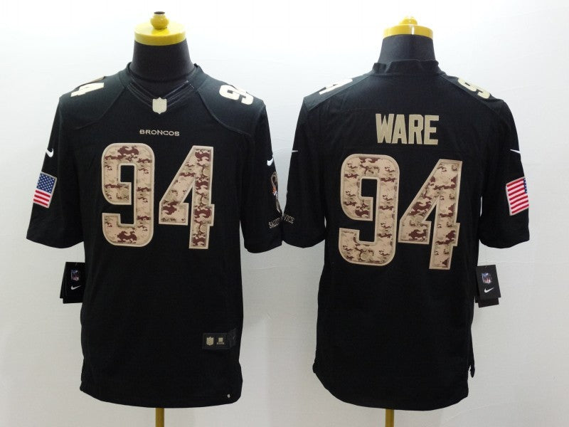 Men’s Denver Broncos DeMarcus Ware #94 Black Jersey