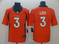 Men’s Denver Broncos Drew Lock #3 Orange Jersey