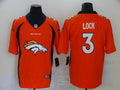 Men’s Denver Broncos Drew Lock #3 Orange Jersey