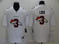 Men’s Denver Broncos Drew Lock #3 White Jersey