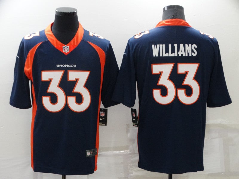 Men’s Denver Broncos Javonte Williams #33 Navy Jersey