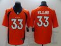 Men’s Denver Broncos Javonte Williams #33 Orange Jersey