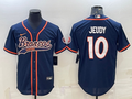 Men’s Denver Broncos Jerry Jeudy #10 Navy Jersey Joint Edition