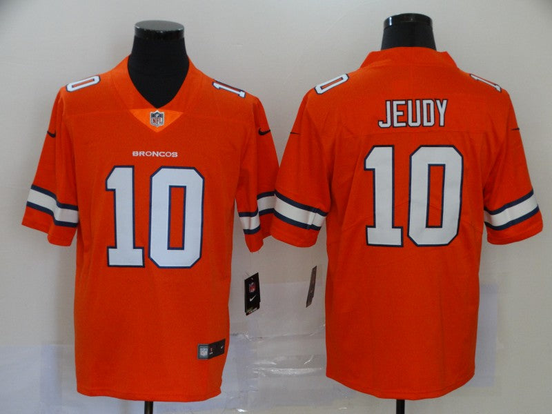 Men’s Denver Broncos Jerry Jeudy #10 Orange Jersey