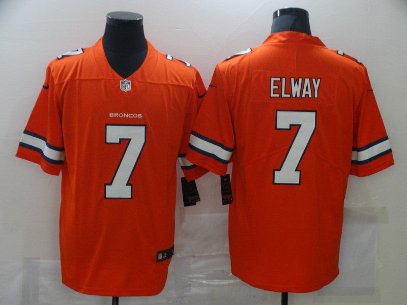 Men’s Denver Broncos John Elway #7 Orange Jersey