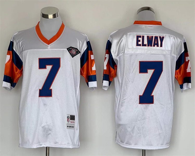 Men’s Denver Broncos John Elway Mitchell & Ness White Legacy Jersey