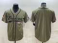 Men’s Denver Broncos Olive 2022 Salute To Service Limited Blank Jersey