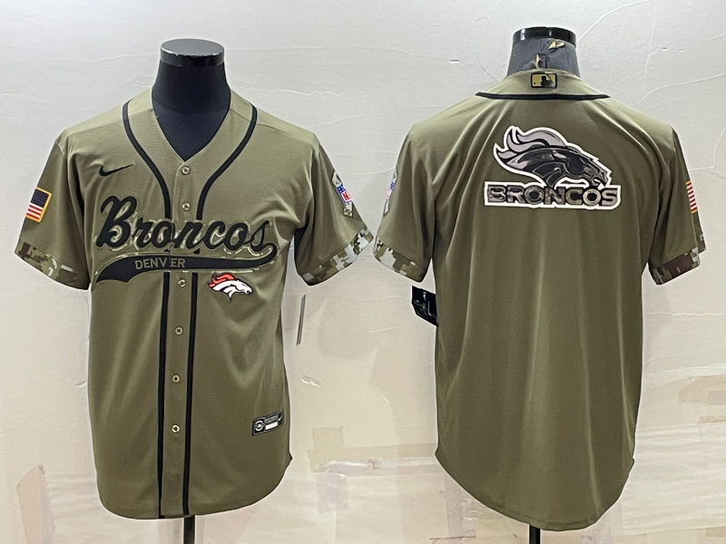 Men’s Denver Broncos Olive 2022 Salute To Service Limited Jersey