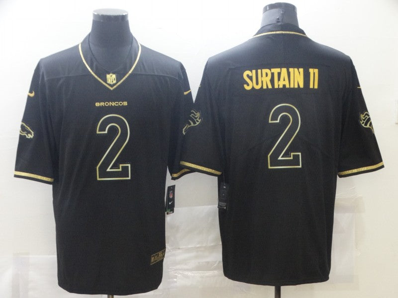 Men’s Denver Broncos Patrick Surtain II #2 Black Jersey