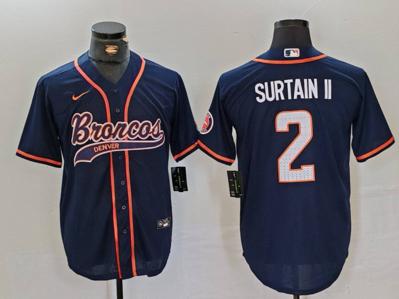 Men’s Denver Broncos Patrick Surtain II #2 Navy Jersey