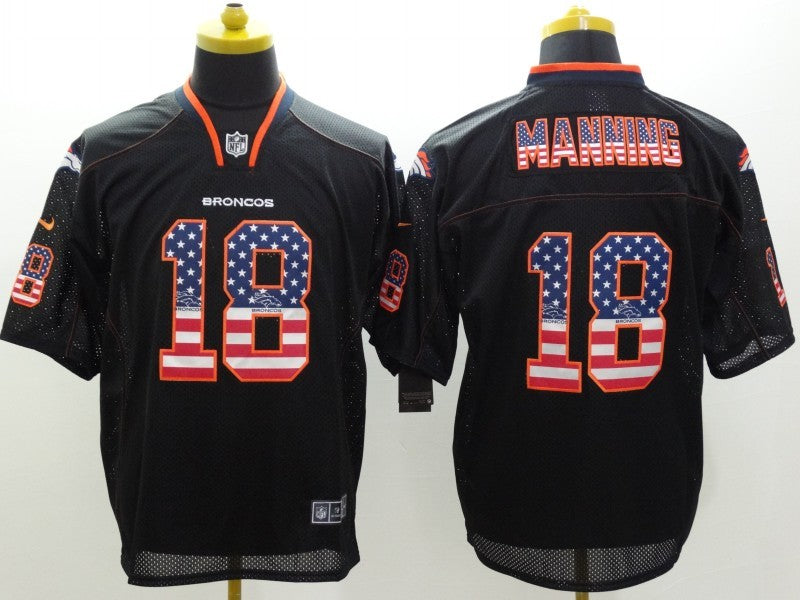 Men’s Denver Broncos Peyton Manning #18 Black Jersey
