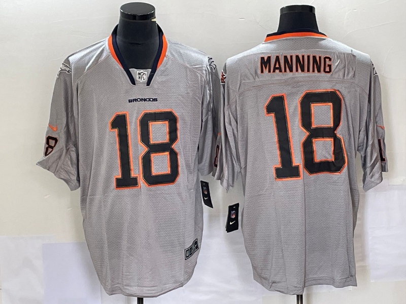 Men’s Denver Broncos Peyton Manning #18 Gray Jersey