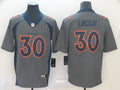 Men’s Denver Broncos Phillip Lindsay #30 Gray Inverted Legend Jersey