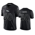 Mens Denver Broncos Retired Player #30 Terrell Davis Black Reflective Limited Jersey
