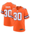 Mens Denver Broncos Retired Player #30 Terrell Davis Nike Mile High Collection 1977 Throwback F.U.S.E. Limited Jersey – Orange