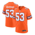 Mens Denver Broncos Retired Player #53 Randy Gradishar Nike Mile High Collection 1977 Throwback F.U.S.E. Limited Jersey – Orange