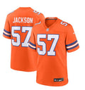 Mens Denver Broncos Retired Player #57 Tom Jackson Nike Mile High Collection 1977 Throwback F.U.S.E. Limited Jersey – Orange