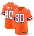 Mens Denver Broncos Retired Player #80 Rod Smith Nike Mile High Collection 1977 Throwback F.U.S.E. Limited Jersey – Orange