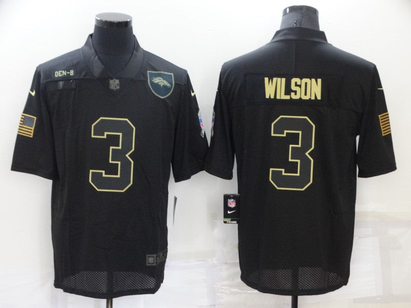 Men’s Denver Broncos Russell Wilson #3 Black Jersey
