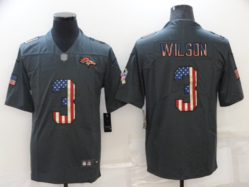 Men’s Denver Broncos Russell Wilson #3 Black Jersey