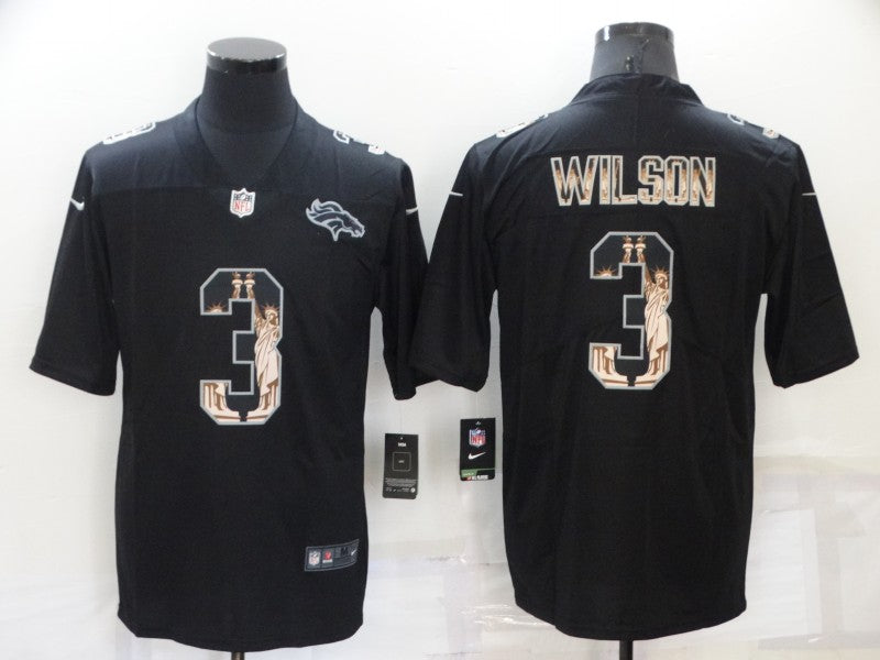 Men’s Denver Broncos Russell Wilson #3 Black Jersey