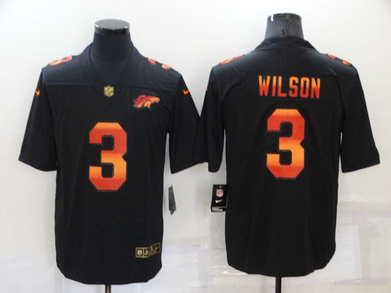 Men’s Denver Broncos Russell Wilson #3 Black Jersey
