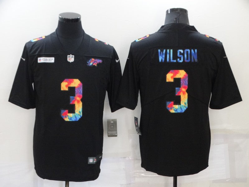 Men’s Denver Broncos Russell Wilson #3 Black Legend Jersey