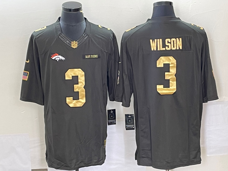 Men’s Denver Broncos Russell Wilson #3 Black Team Jersey