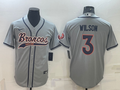 Men’s Denver Broncos Russell Wilson #3 Gray Jersey Joint Edition