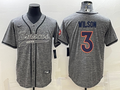 Men’s Denver Broncos Russell Wilson #3 Gray Jersey Joint Edition