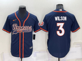 Men’s Denver Broncos Russell Wilson #3 Navy Jersey Joint Edition
