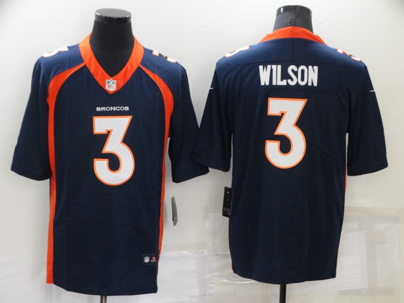 Men’s Denver Broncos Russell Wilson #3 Navy Jersey