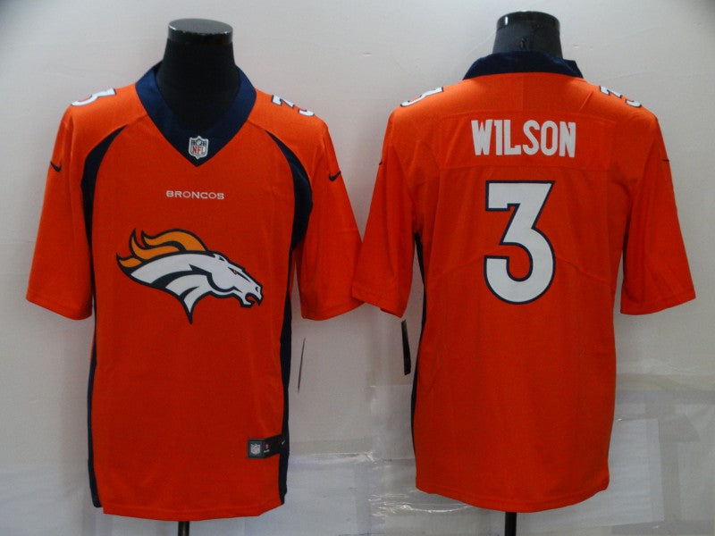 Men’s Denver Broncos Russell Wilson #3 Orange Jersey