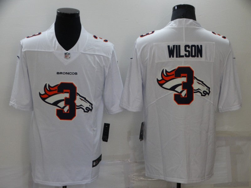 Men’s Denver Broncos Russell Wilson #3 White Jersey