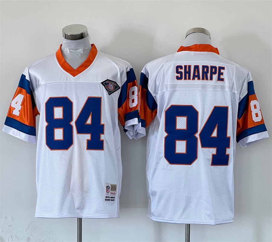 Men’s Denver Broncos Shannon Sharpe Mitchell & Ness White Legacy Jersey
