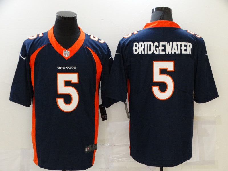 Men’s Denver Broncos Teddy Bridgewater #5 Navy Jersey