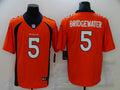 Men’s Denver Broncos Teddy Bridgewater #5 Orange Jersey