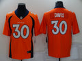 Men’s Denver Broncos Terrell Davis #30 Orange Retired Jersey