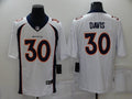 Men’s Denver Broncos Terrell Davis #30 White Retired Jersey
