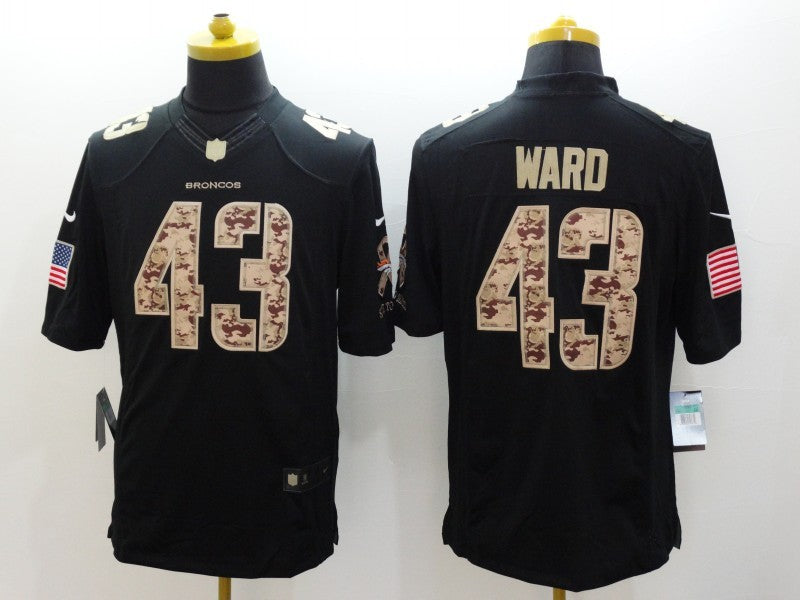 Men’s Denver Broncos TJ Ward #43 Black Jersey