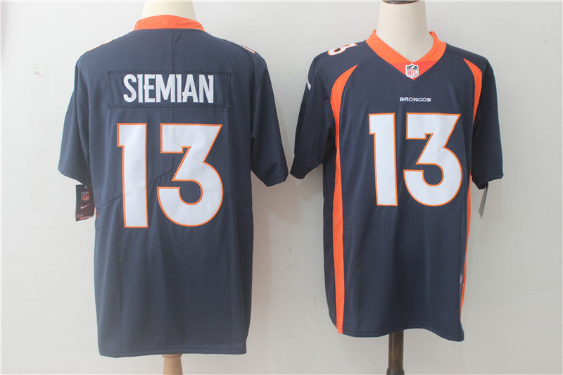 Men’s Denver Broncos Trevor Siemian #13 Navy Jersey